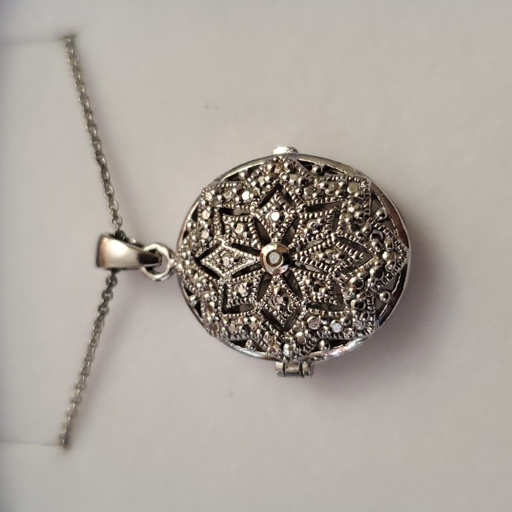 Diamond Oval Locket Necklace